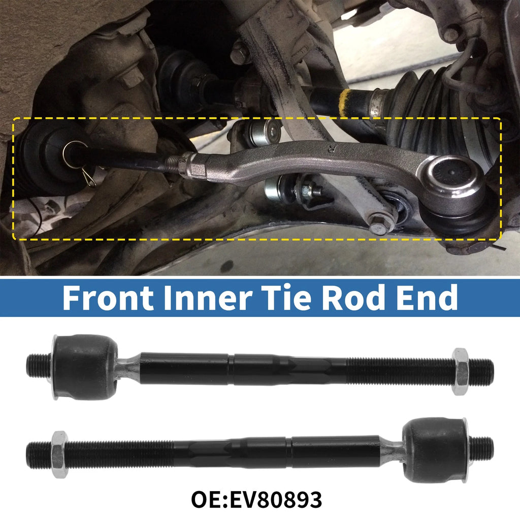 Set of 4 Front Inner Tie Rod End Links for Toyota Sienna (2004–2010) No.EV80893