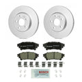 Set of 2 Bosch Rear Solid Rotors & Ceramic Brake Pads for Lexus Toyota