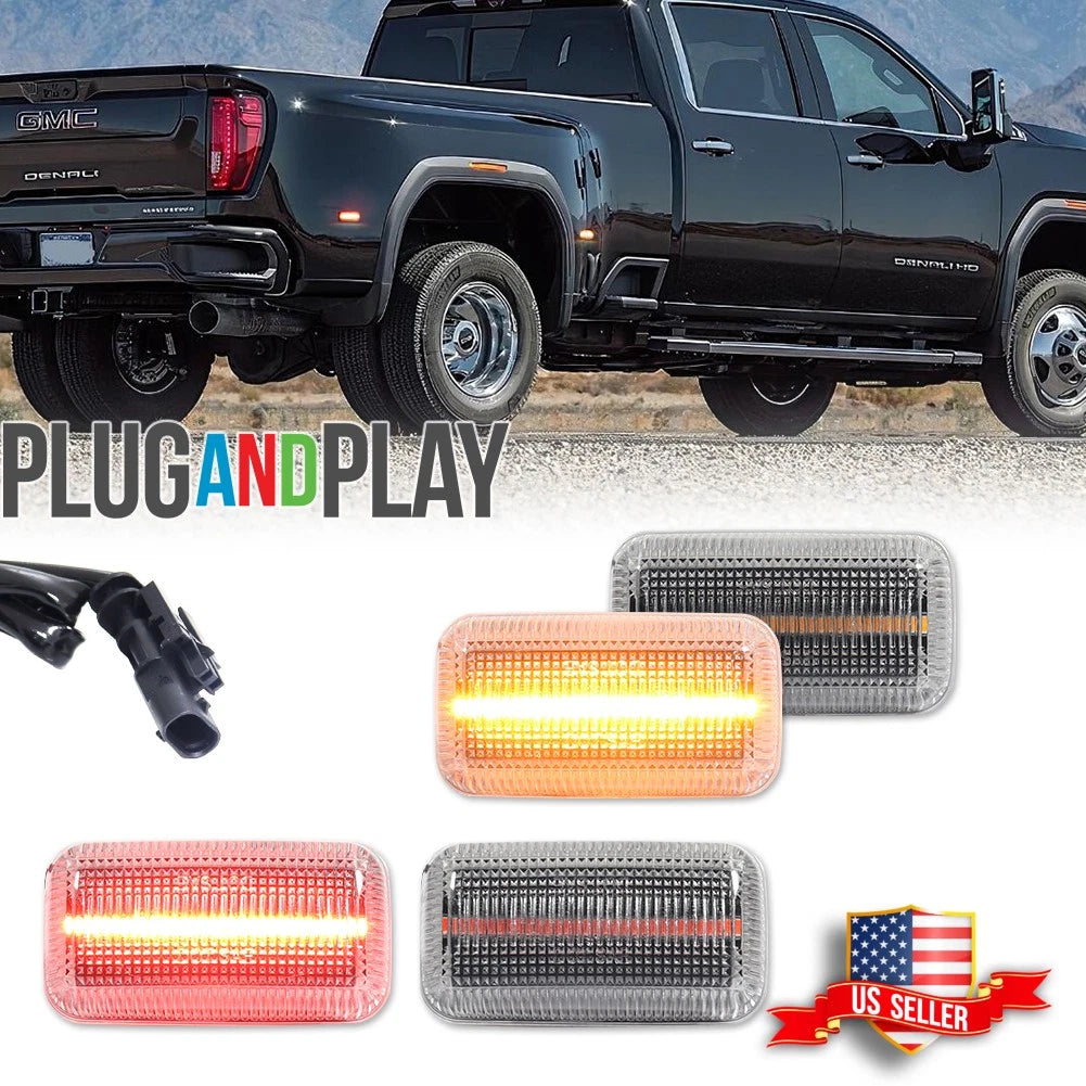 LED Fender Side Marker Light for Chevy Silverado Sierra 2015–2015