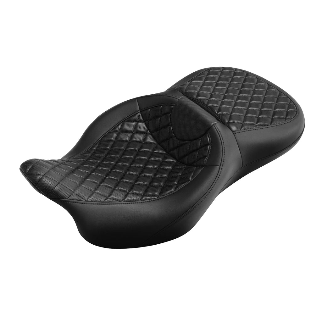 Black Rider Driver & Passenger Seat for Harley Electra Road Glide (2009–2023)