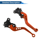 Adjustable Short Brake Clutch Levers for BMW R Nine T (2014–2016) - Orange 1 Pair