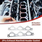 2X Exhaust Manifold Header Gasket for Hyundai Santa Fe (2003–2006) No. 2852139800