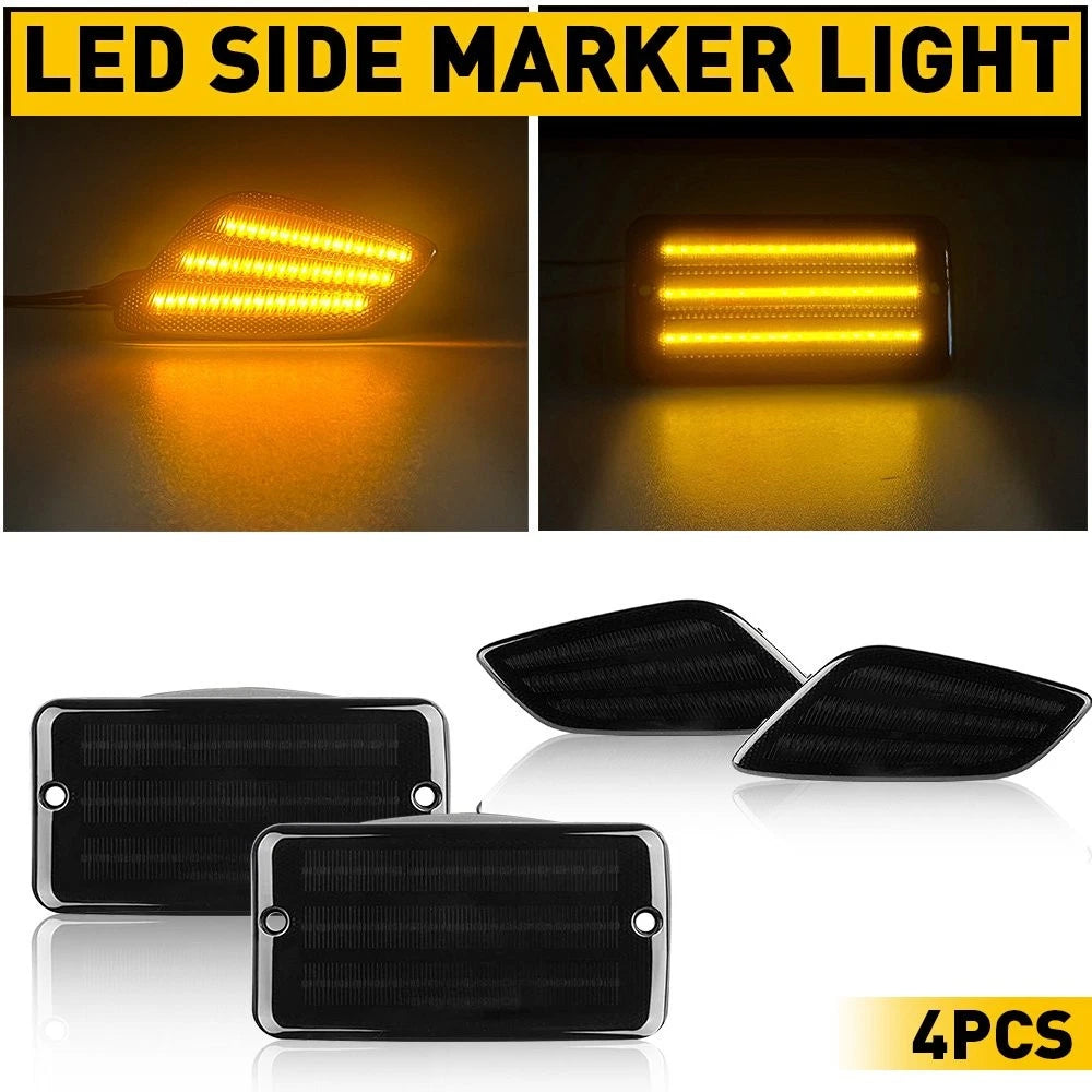 Smoked LED Side Fender Front Marker Signal for Jeep Wrangler TJ (1997–2006)