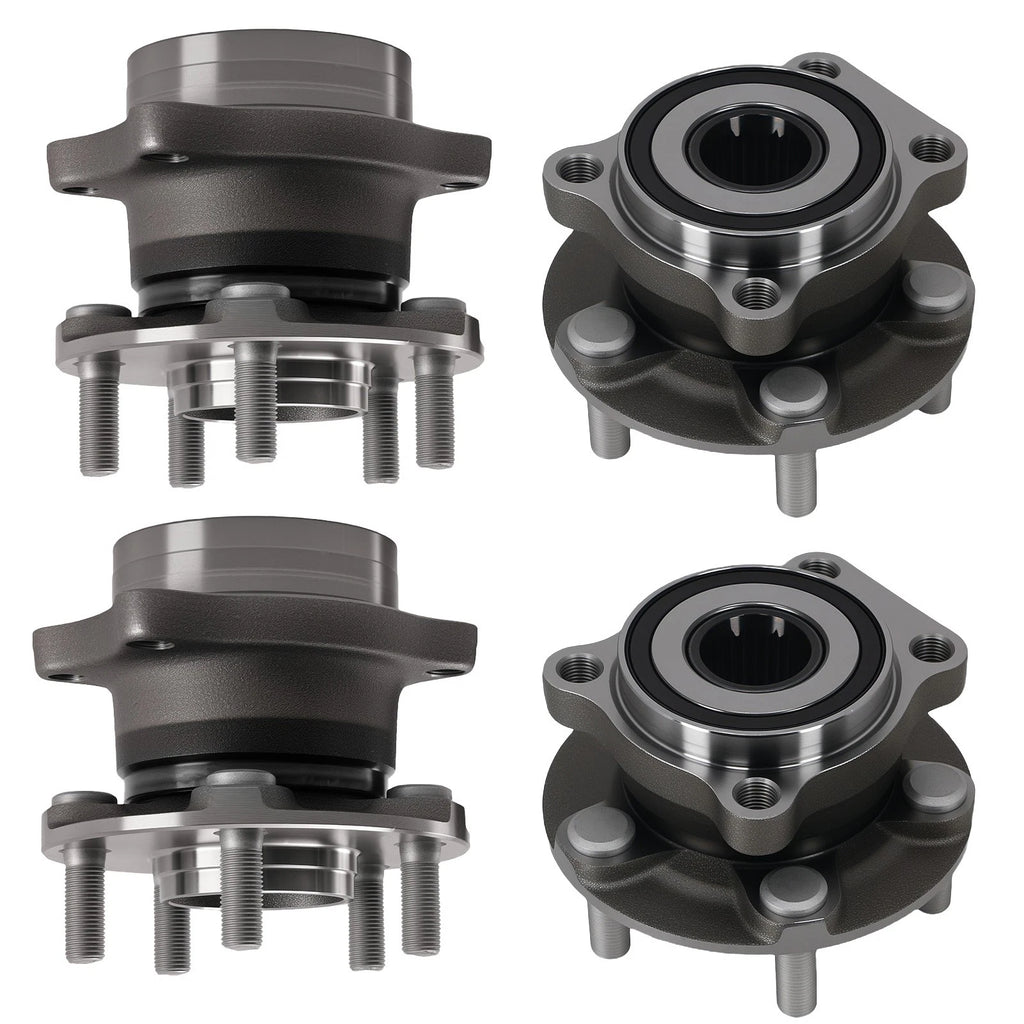 4pcs Front & Rear Wheel Bearing Hubs for Subaru Impreza (2008–2013)