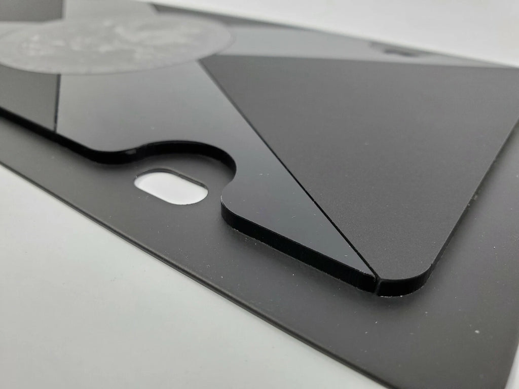 Metal License Plate Tag with Blacked Out Florida Flag for All Vehicles (Any Year)