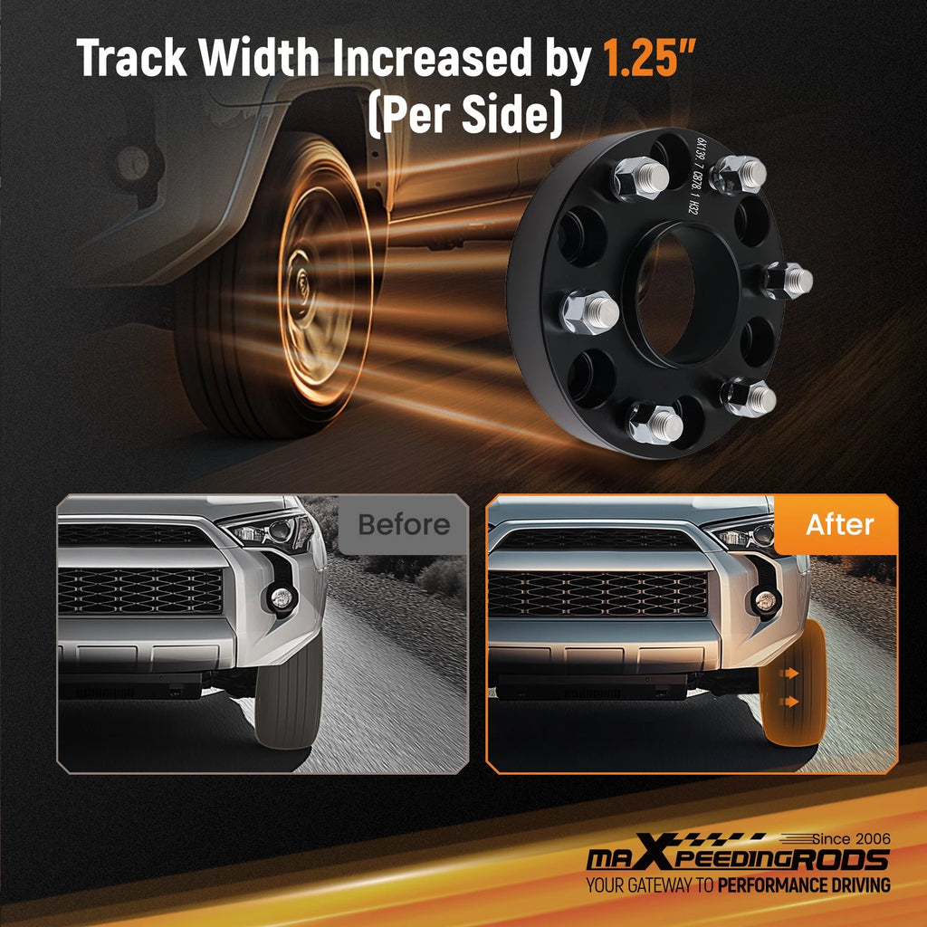 1.25" Wheel Spacers for Chevrolet Silverado 1500 GMC Sierra (1999–2025) M14x1.5