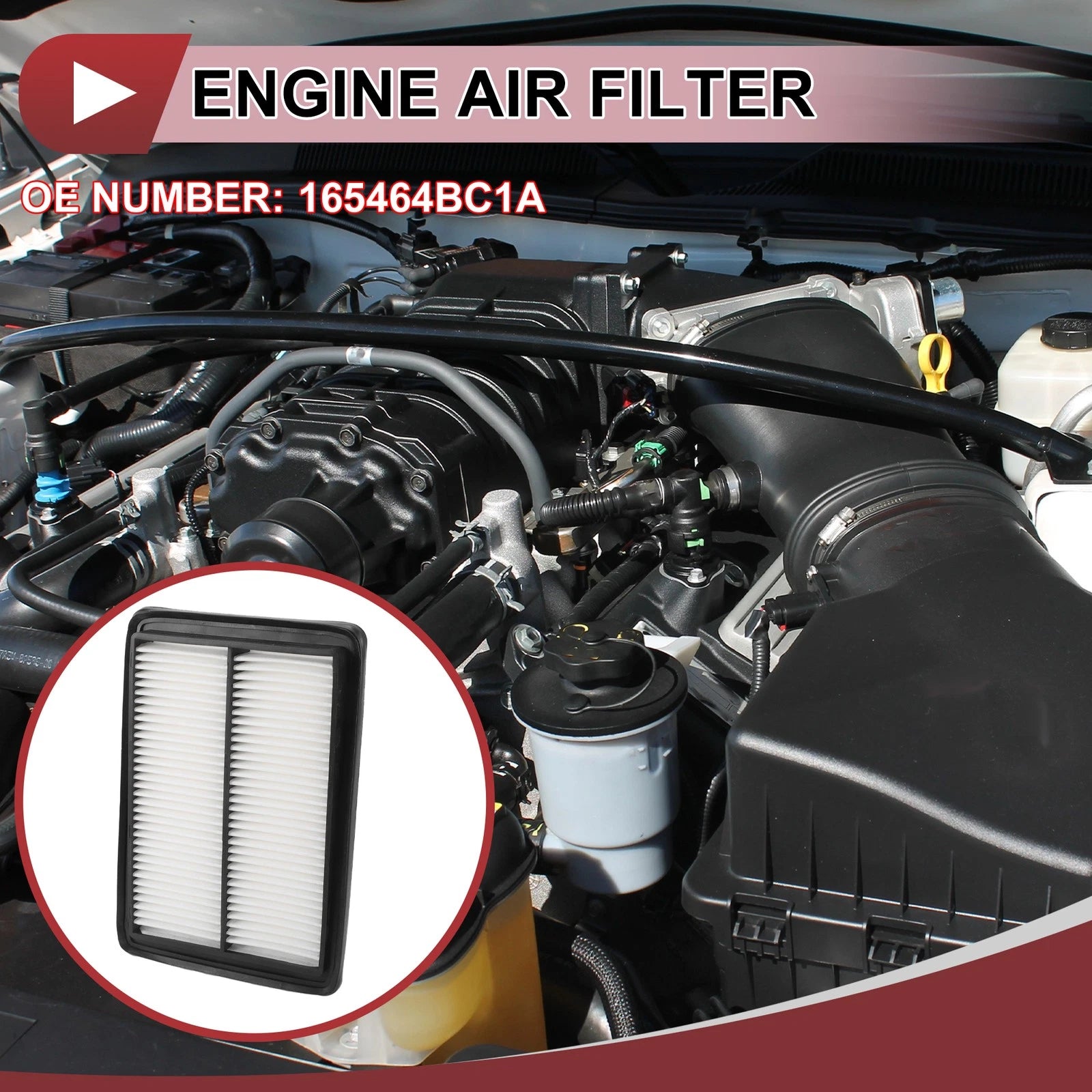 Car Engine Air Filter No. 165464BC1A for Nissan Rogue 2014–2020
