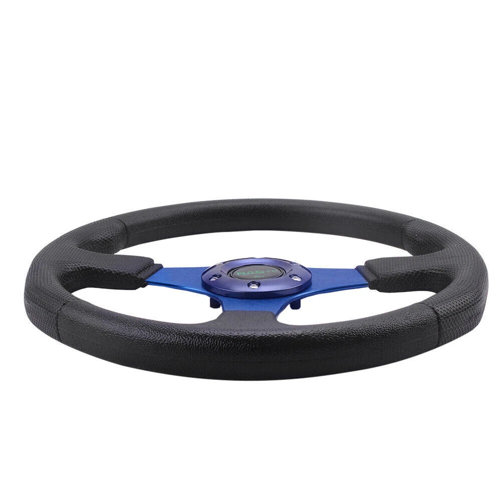 6 Bolt Blue Aluminum 14" Racing Steering Wheel for Universal Fit