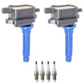 2X Ignition Coil & 4 Platinum Spark Plugs for Kia Sephia Spectra (1998–2004)