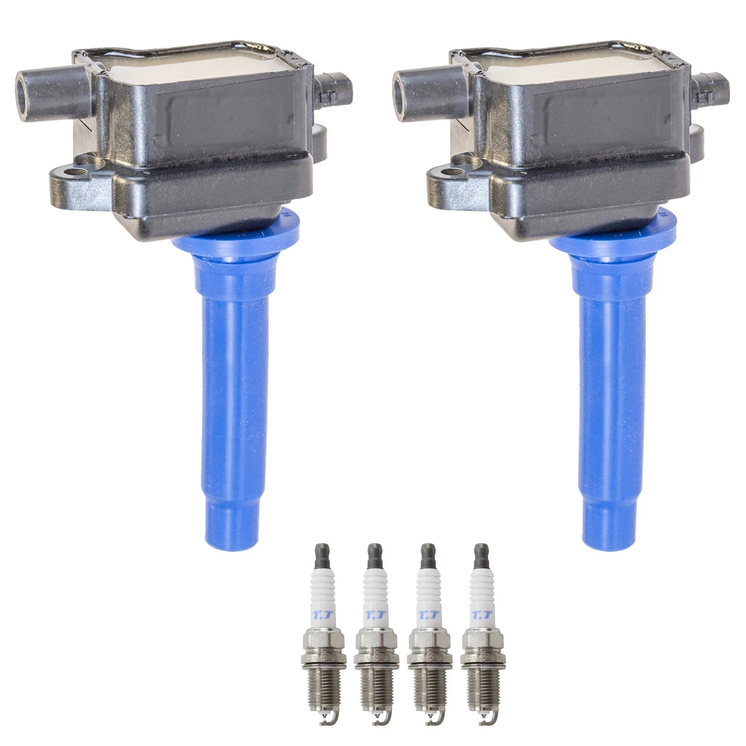 2X Ignition Coil & 4 Platinum Spark Plugs for Kia Sephia Spectra (1998–2004)