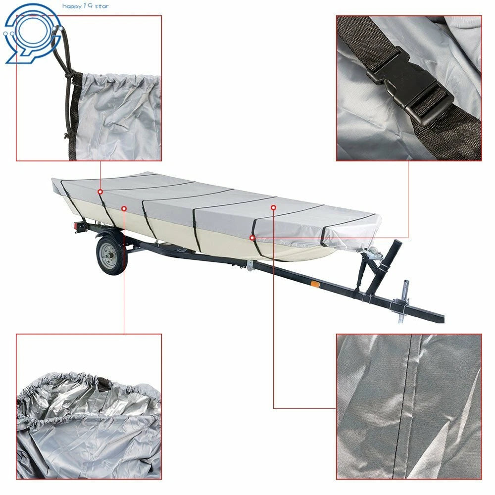 Jon Boat Cover for 12ft-18ft Boats (L Beam Width up to 75 inch)