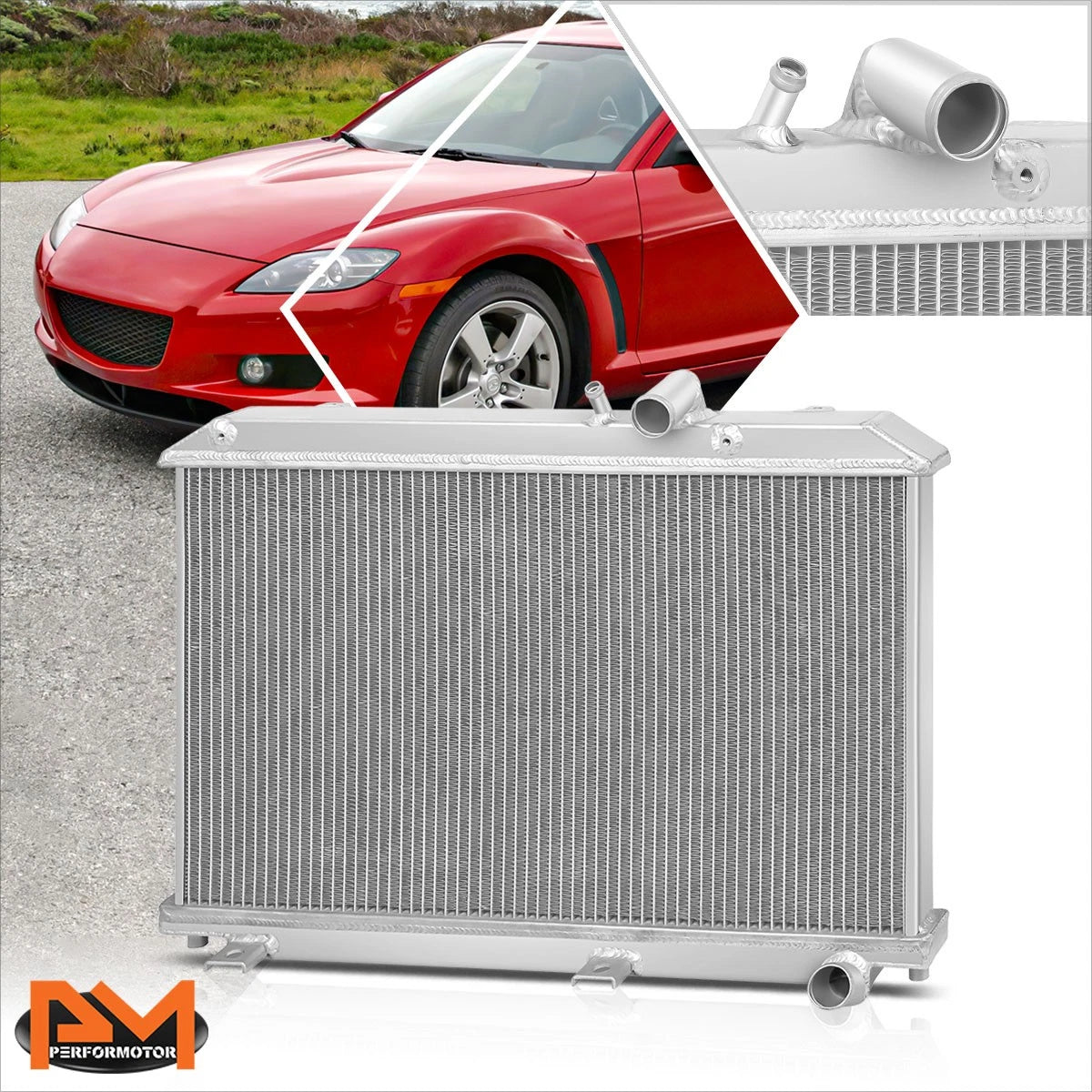 2-Row Aluminum Core Radiator for Mazda RX-8 (2004–2011) 13B-MSP SE3P