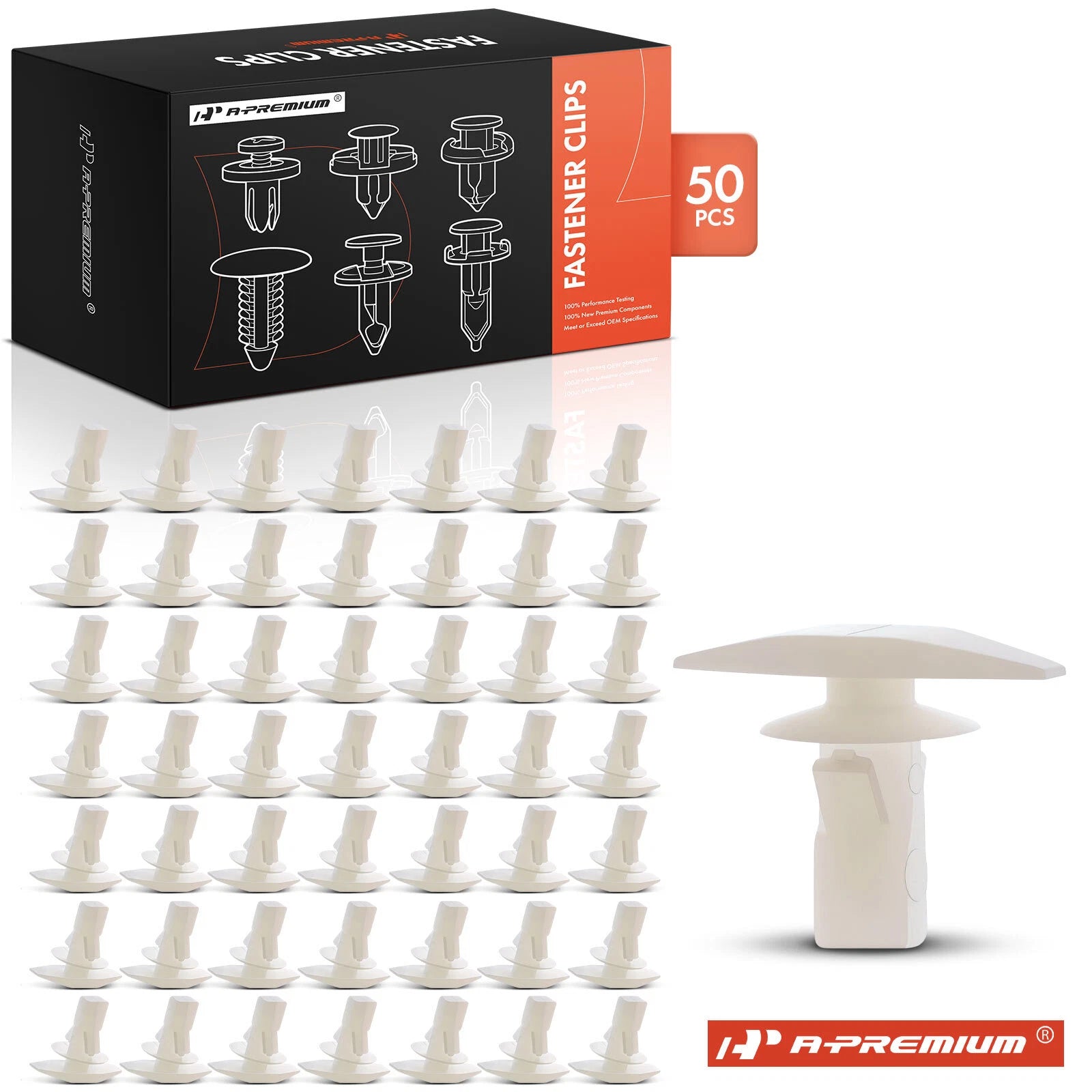 50Pcs 5mm Nylon Weatherstrip Retainer Clips for Toyota Hyundai Lexus