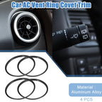 Set of 4 AC Vent Ring Cover Trim for Toyota Tacoma (2016–2024) Aluminum Black