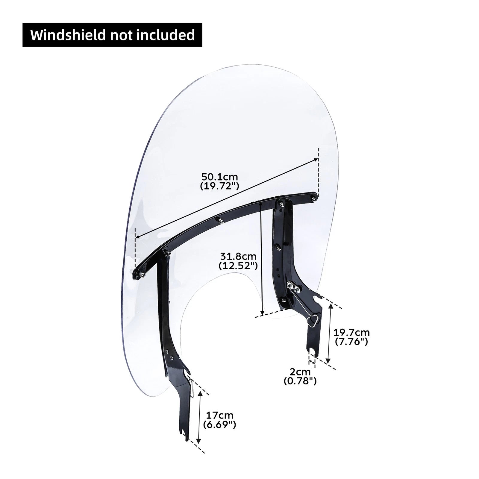 Windshield Screen Bracket Mounting Kit for Harley Touring Road King (1994–2023)