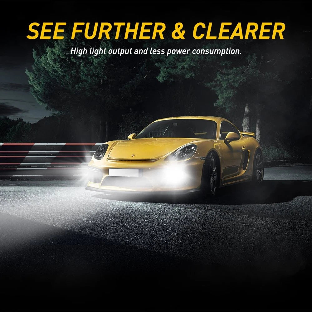 2X LED Fog Light Bulbs for US Vehicles (6000K White)