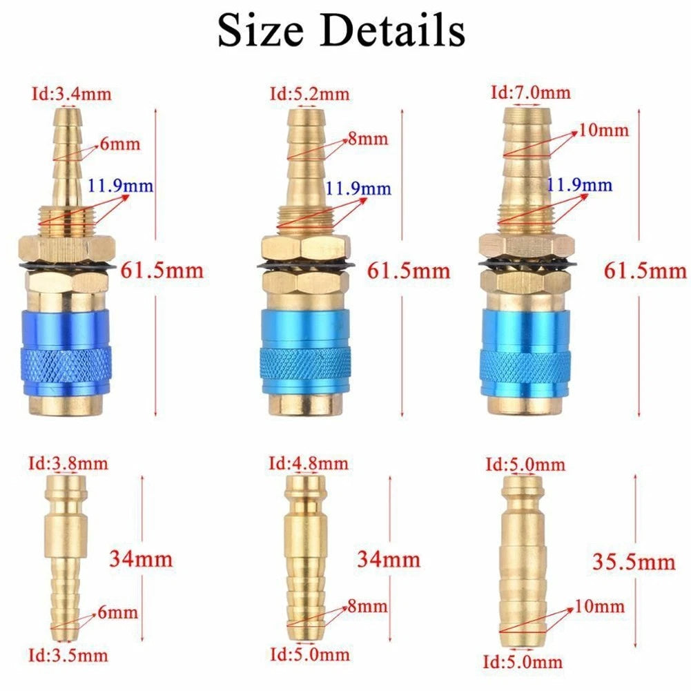 Water Adapter Quick Connector for Air Cooled (6mm/8mm/10mm)