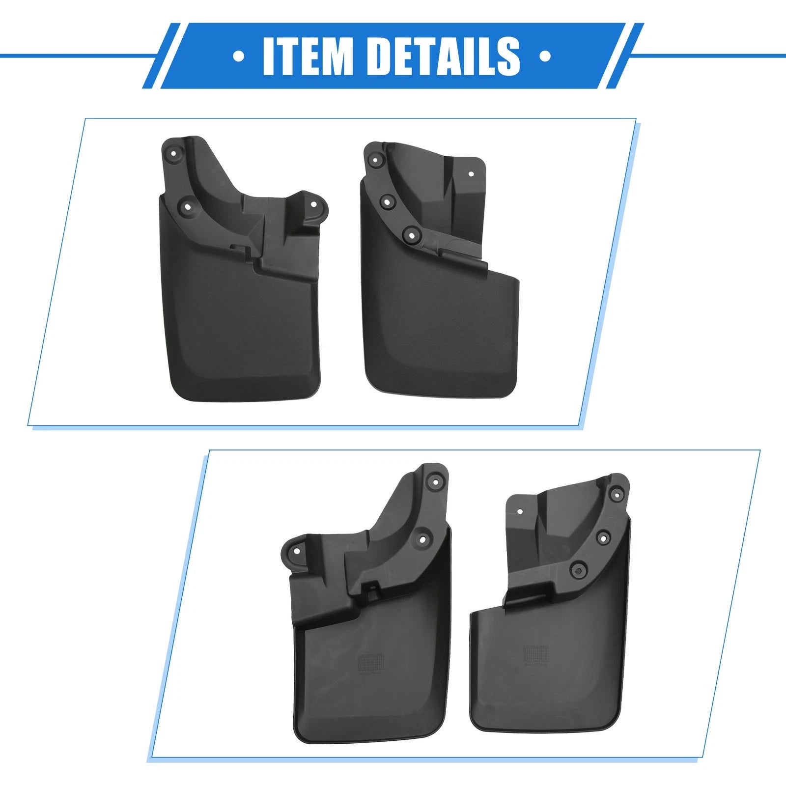 Mud Flaps Kit for Toyota Tacoma (2016–2023) - Front & Rear, OEM Fender Flares