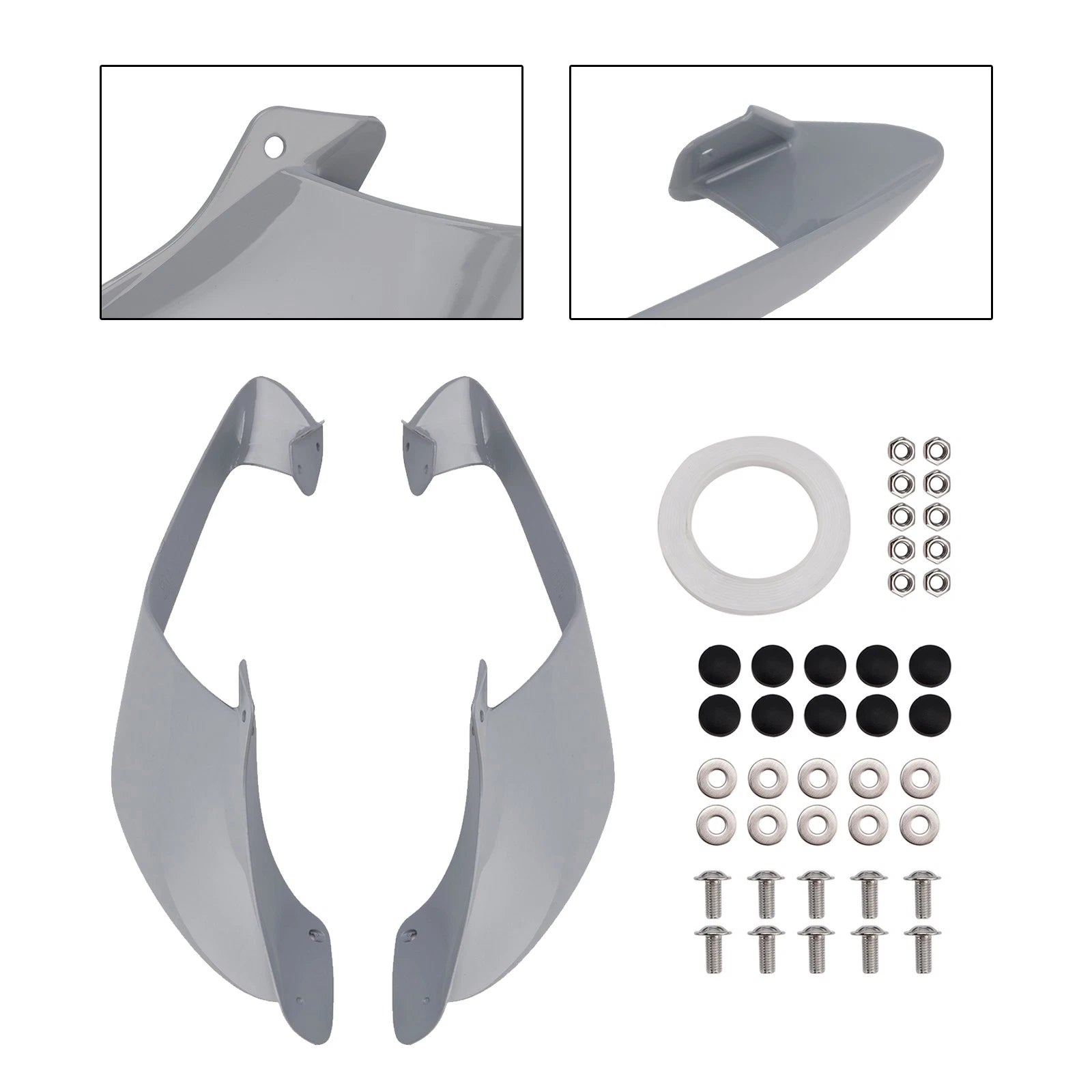 Front Side Winglets for Yamaha YZF R1 R1M (2021–2024) Gray