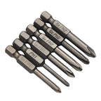 Screwdriver Bits for Cross Head (50mm / 2inch Long, 6.35mm / 1/4)