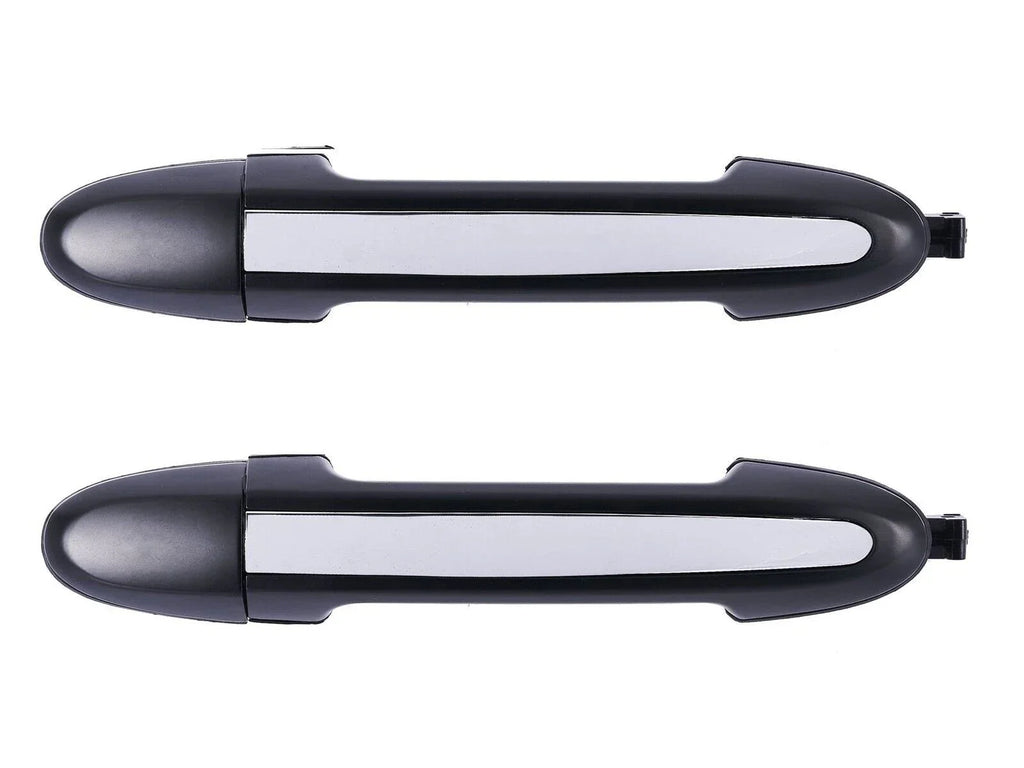 2x Rear LH+RH ChromeBlack Outer Door Handle for Hyundai Santa Fe CM (2005–2012)
