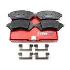 Set of 4 TRW Pro Front Ceramic Brake Pads with Clips for Buick Chevrolet Pontiac