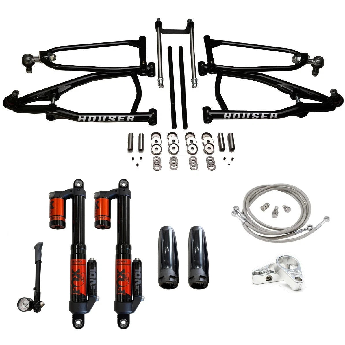 Houser MX Long Travel A-Arms + Fox Float 3 EVOL RC2 Shocks for YFZ450R (2009–2023)