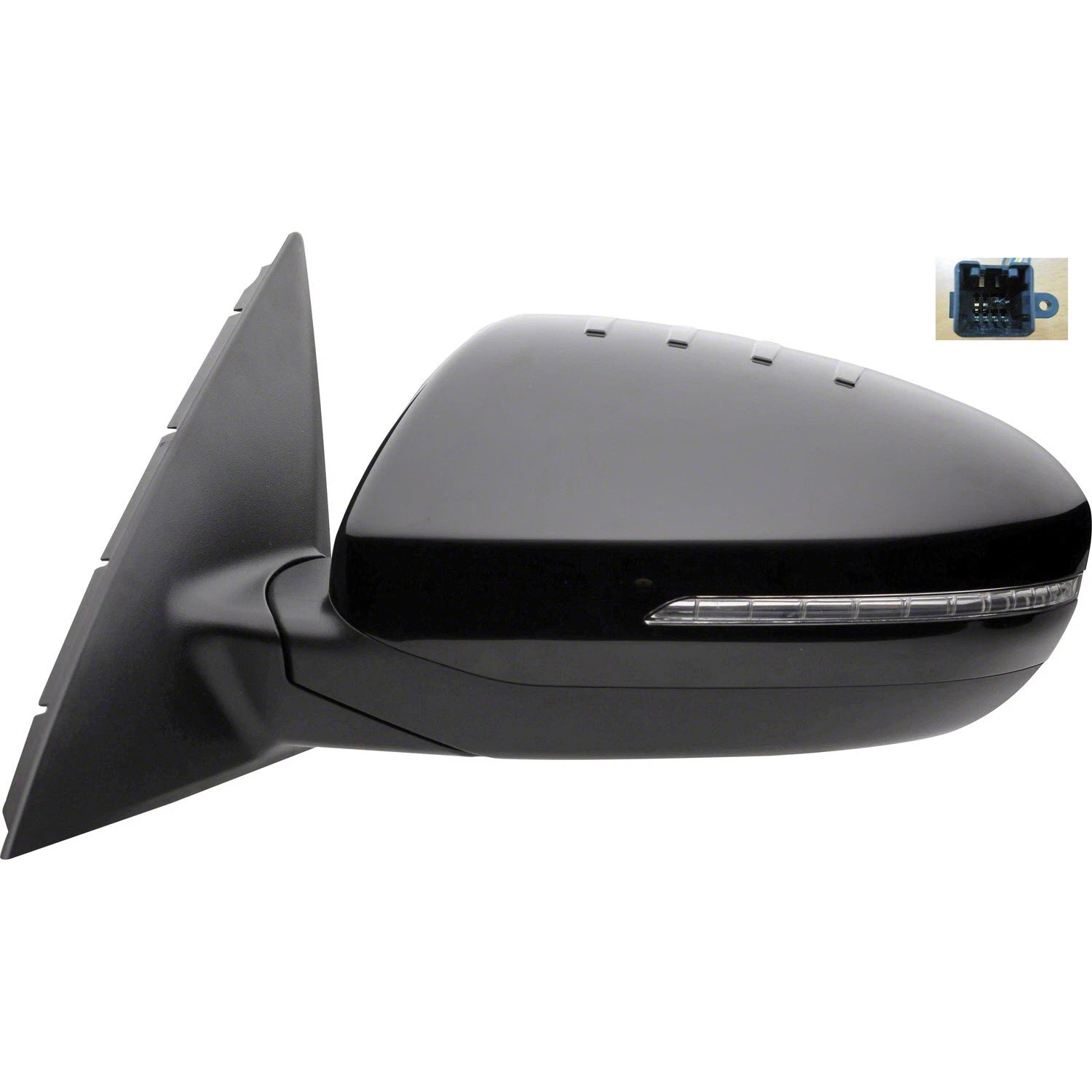 Replacement Ready to Paint Driver Side Power Mirror w/Heated Glass