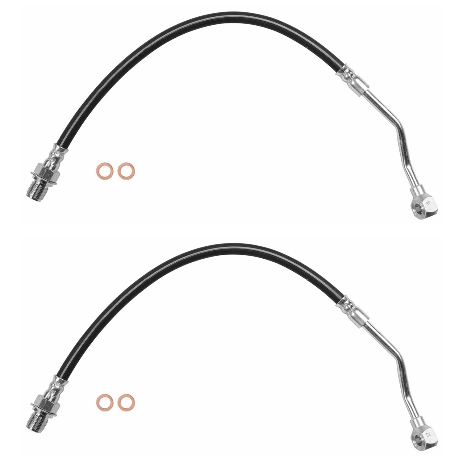 Set of 2 Front Brake Hydraulic Hoses for K20 Suburban K2500 (1999–2000)