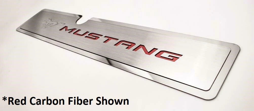 Radiator Cover Plate Pony Emblem Bright Red Letters for 2015–2017 Mustang GT
