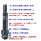 Set of 4 Ignition Coils + 4 Spark Plugs for Hyundai Elantra GT Tucson Kia Soul Forte5