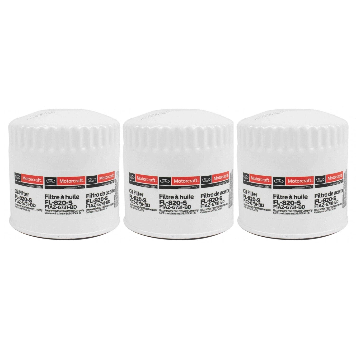 Set of 3 Engine Oil Filters for Cadillac Dodge Ford Lincoln Mercury (OEM)