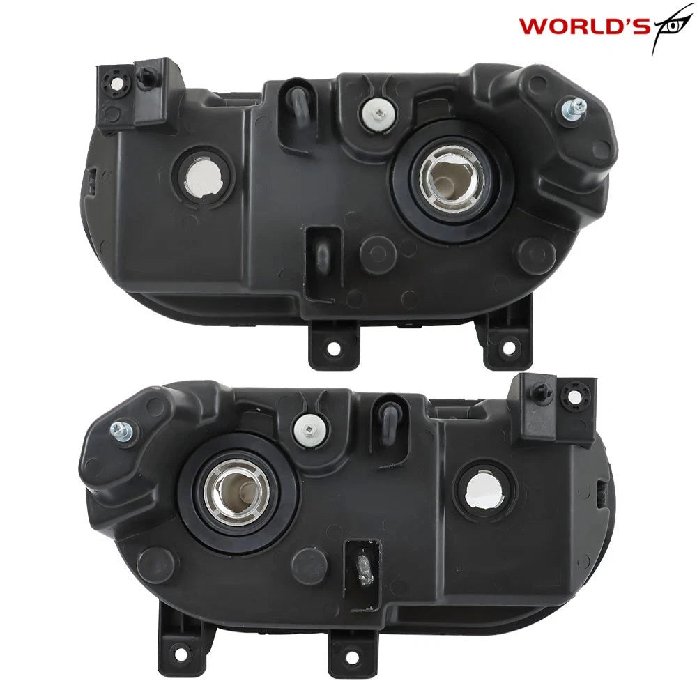 Headlight Set for Dodge Challenger (2008–2014) Halogen Black Housing