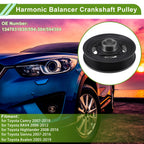 Engine Harmonic Balancer Crank Pulley for Toyota Camry  1347031030 Steel Black