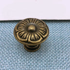 5Pc Antique Bronze Flower Drawer Knob for Jewelry Box Cabinet Door