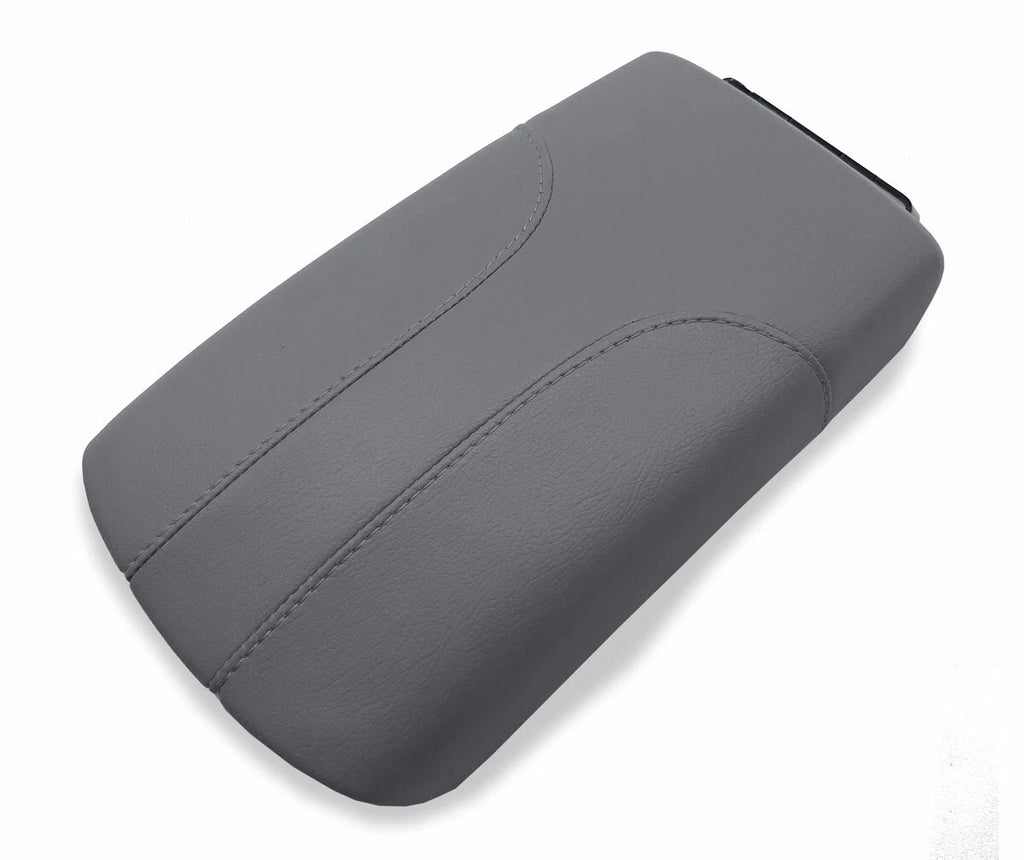 Center Console Lid Armrest Cover for Nissan Rogue (2017–2020) Gray PVC Leather