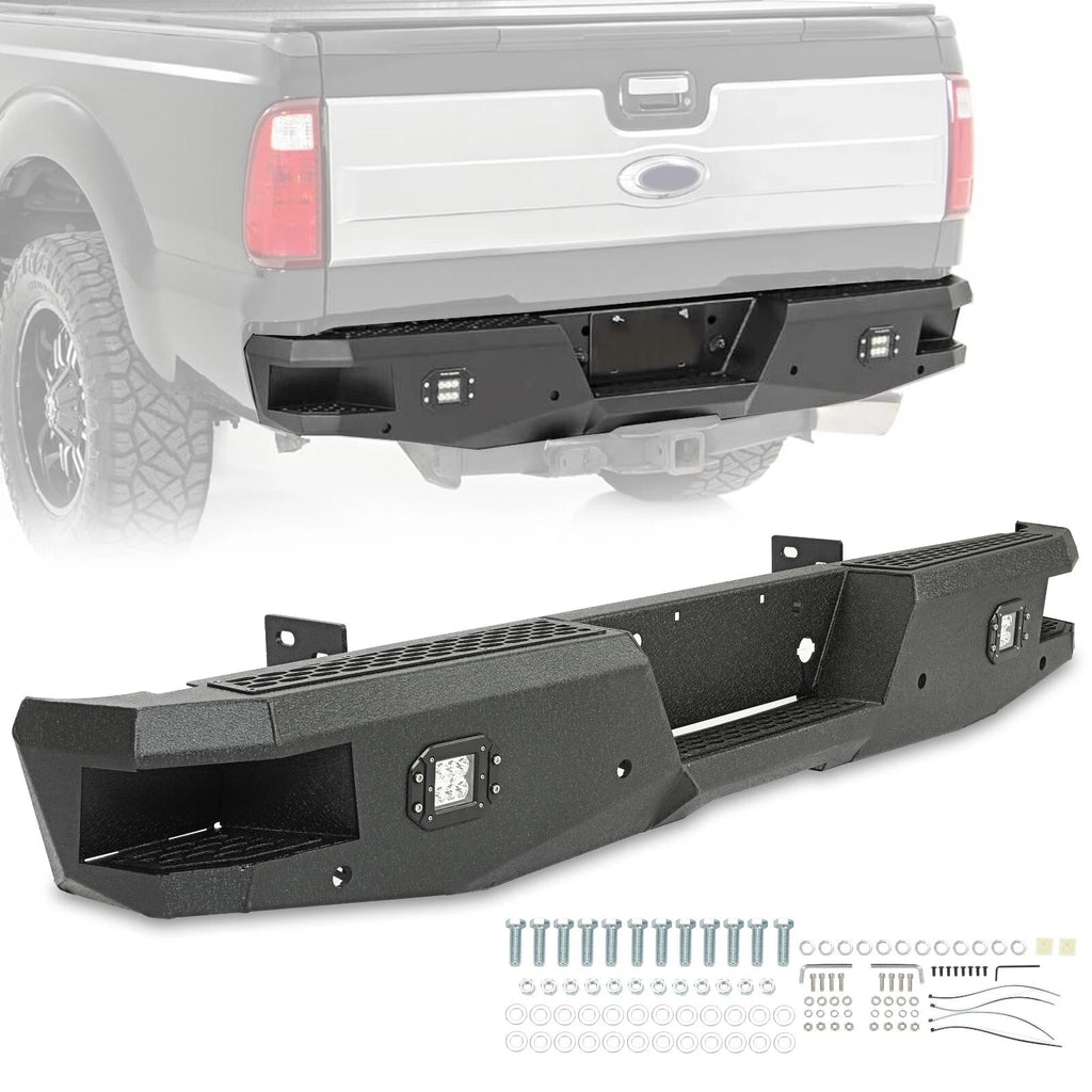 Set of 2 Steel Powder-Coated Bumpers for Ford F250 F350 (2008–2010)