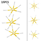 6-Arm Side Brush Accessories for Vacuum Cleaner (3/6 Pcs)