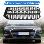 Fog Light Grill for Audi A1 (2010–2018) No. 8XA807681B Honeycomb Black
