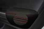 Front Door Armrest Vinyl Leather Cover for Honda Civic Sedan (2012–2015) Red Stitch