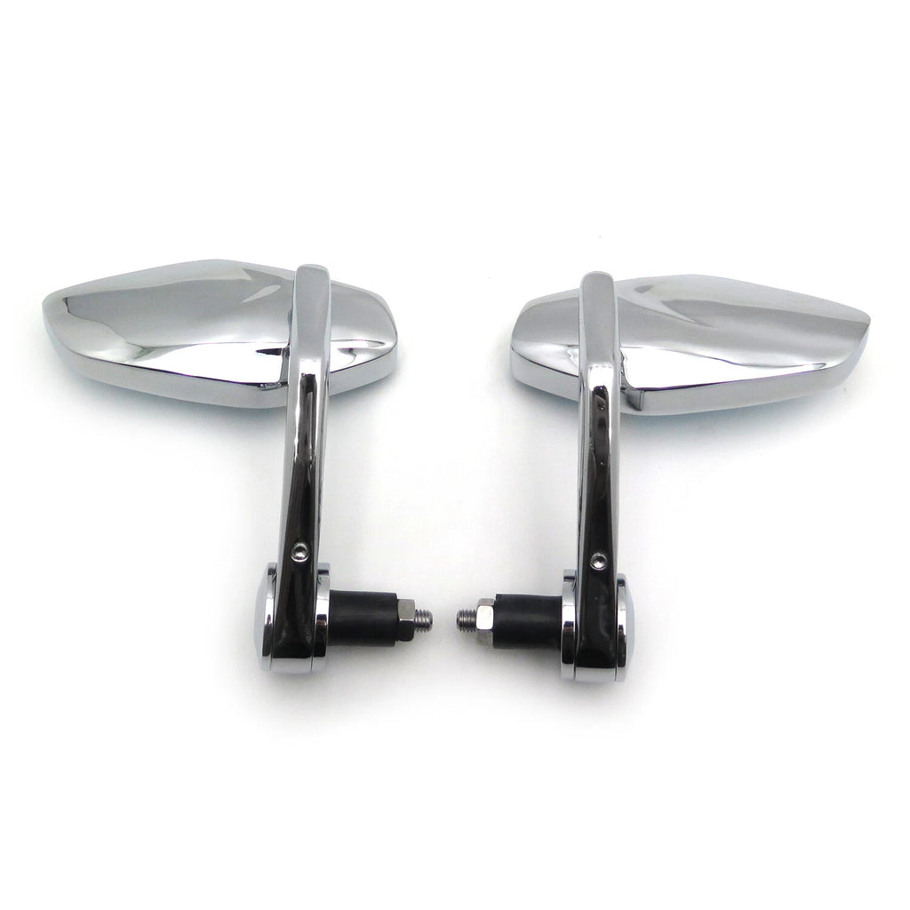 Polygon Mirrors Chrome for Honda Suzuki Kawasaki Yamaha (7/8" 1" Diameter)