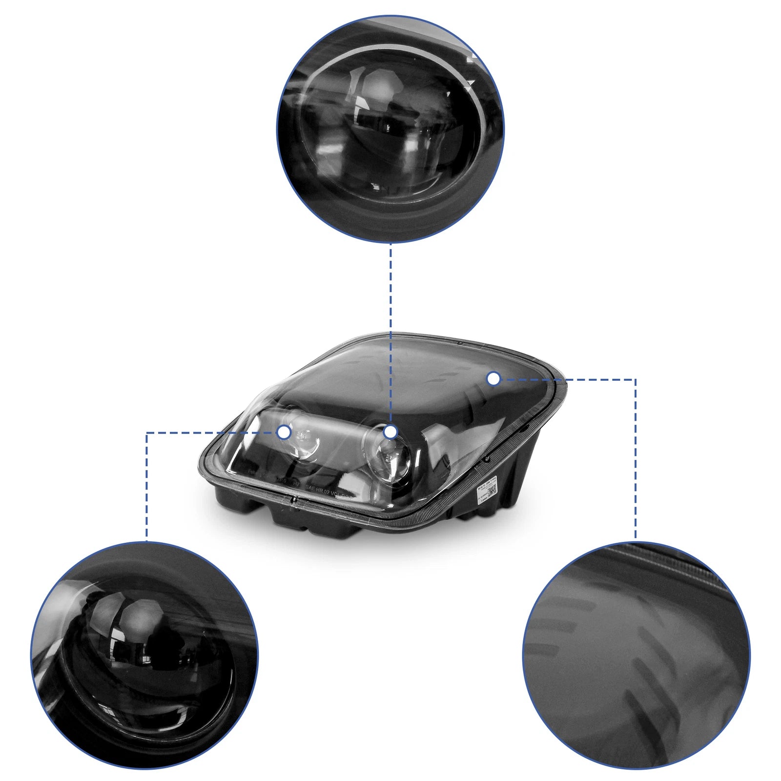Replacement Projector Headlights for Chevy Corvette (1997–2004) Matte Black
