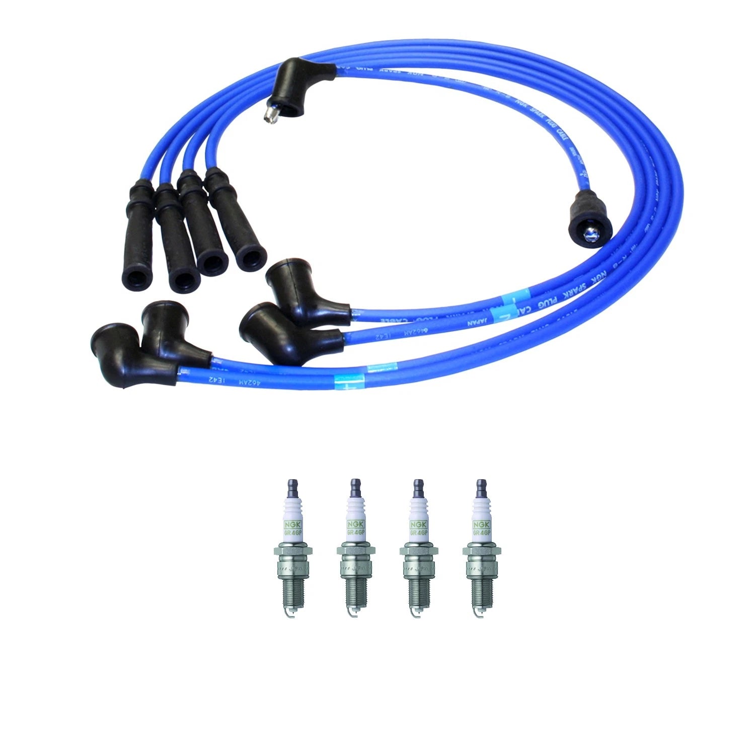 NGK 7mm Wire Set & 4 Platinum Spark Plugs for Chevrolet LUV (1972–1980)