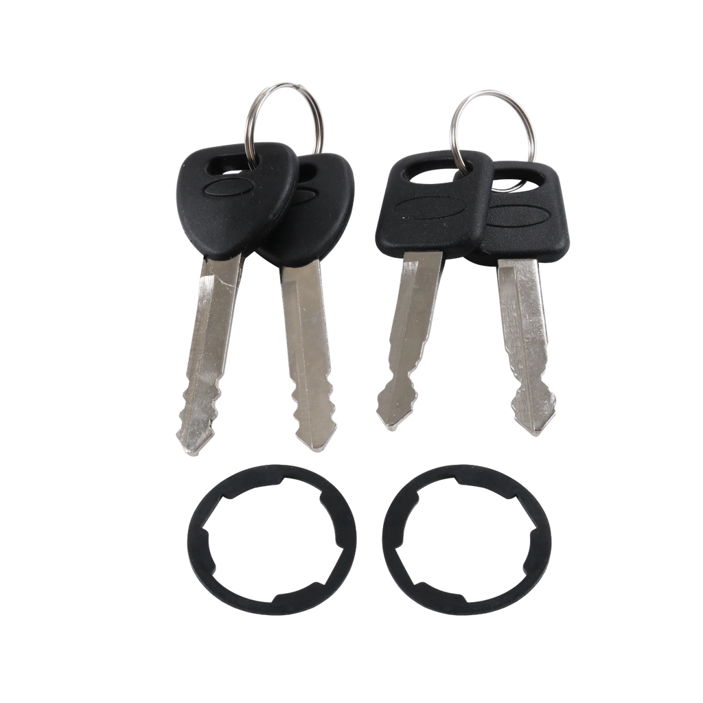 Set of 2 Ignition Key Switch Lock Cylinder & Chrome Tumbler for Ford