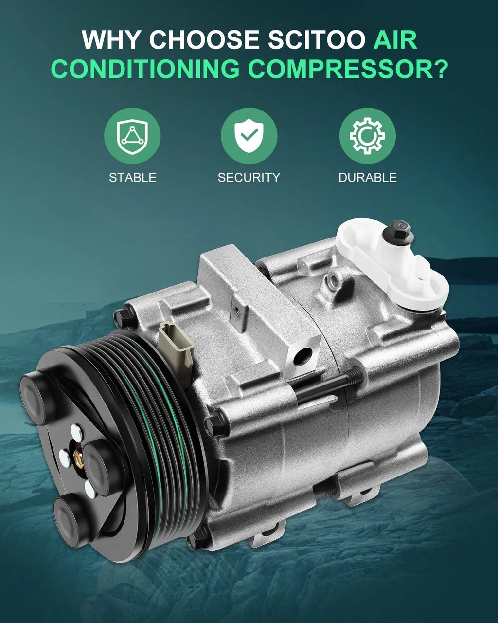 A/C Compressor for Ford E-350 Econoline 1997-1998, Excursion 2000-2001 CO 101490C