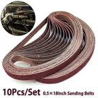 Set of 10 Air Belt Sanding Belts 40 80 120 180 320 Grit