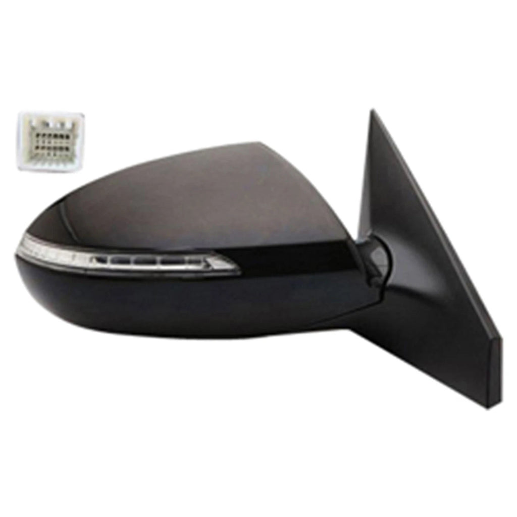 Replacement Ready to Paint Passenger Power Mirror w/Turn Signal w/o Heated Glass