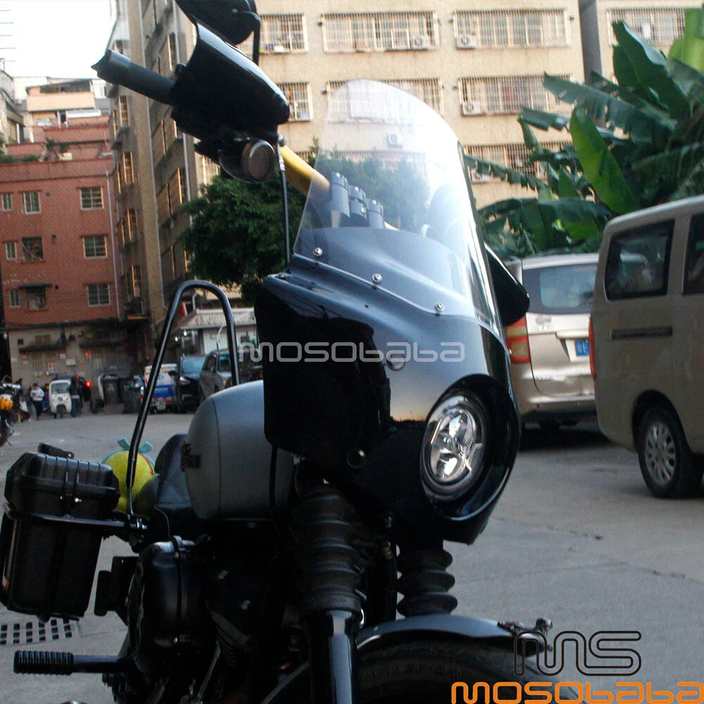 Headlight Fairing + Clear Windshield for Harley Street Bob FXBB FXBBS 2018-23