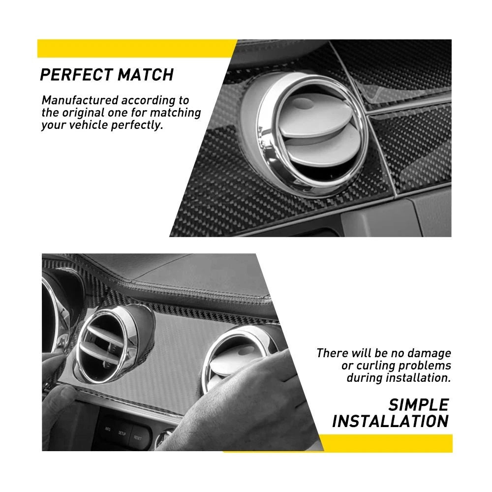 6Pcs Carbon Fiber Interior Gear Shift Trim for Honda Accord (2013–2017)