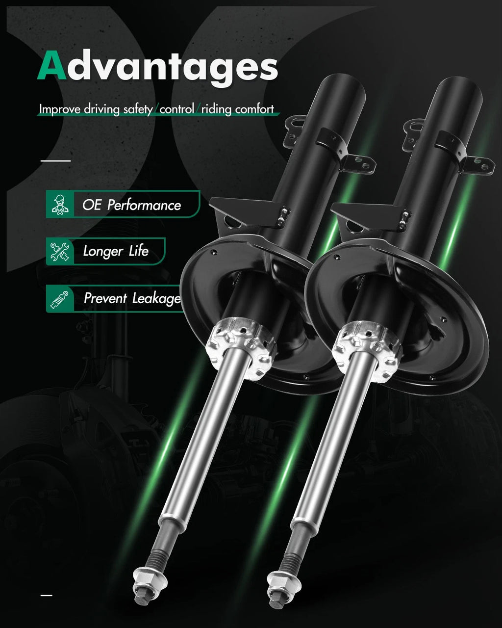 Rear Pair Shocks & Struts for Ford Taurus (1994–2007)